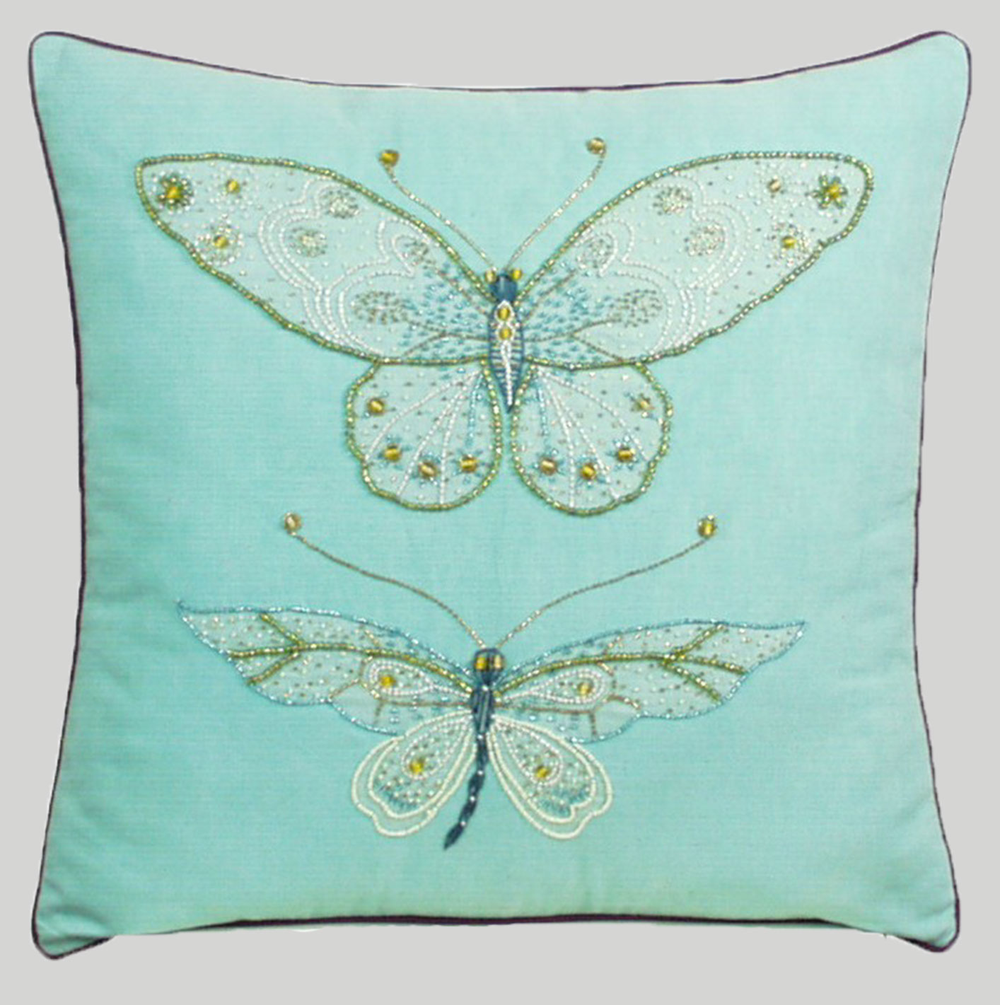 Anthropologie Butterfly Cushion Collection on Linen